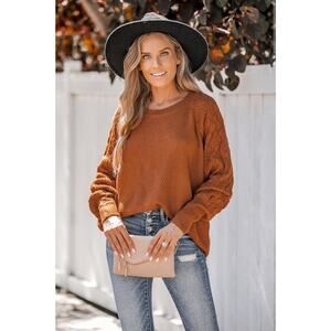 CUPSHE Pumpkin Spice Textured Knit SweaterNEW - Sz XL